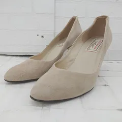 ◇ LUSSO MALENA ポインテッドトゥ プレーン ヒールパンプス サイズM ベージュ レディース P  【1306120016198】