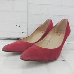 ◇ Lovestoria. ラブシュートリア ポインテッドトゥ プレーン ヒールパンプス サイズ23 1/2 レッド レディース P  【1306120016174】