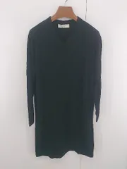 ◇ BEAUTY & YOUTH UNITED ARROWS Vネック Iライン ニット 長袖 膝丈 ワンピース ブラック レディース P  【1306120020201】