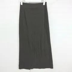 ◇ DouDou ドゥドゥ バックウエストゴム スリット ロング タイト スカート サイズF ダークブラウン系 レディース P  【1306120024674】のサムネイル