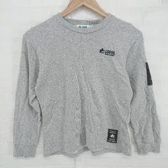 ◇ LOGOS ロゴス キッズ 子供服 刺繍 長袖 Tシャツ カットソー サイズ150 グレー メンズ P  【1306120025282】