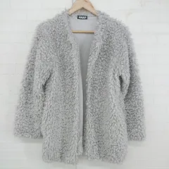 ◇ ANAP アナップ ボリューム もこもこ ボア 長袖 ノーカラー ジャケット サイズM グレー レディース P  【1306120024933】のサムネイル