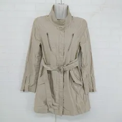 ◇ ◎ Q キュー シンプル 通勤 通学 長袖 トレンチコート サイズ1 ベージュ レディース P  【1306120026067】