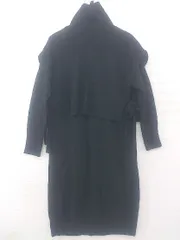 ◇ rps タートルネック ニット ワンピース ベスト アンサンブル サイズF ブラック レディース P  【1306120025831】