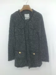 ◇ JAYRO ジャイロ ミックス 起毛 ノーカラー 長袖 ロング ジャケット サイズM グレー系 レディース P  【1306120025343】のサムネイル