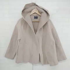 ◇ MARBLE WALTS マーブルワルツ フーディ 起毛 シンプル ショート丈 長袖 コート サイズM ベージュ レディース P  【1306120026425】
