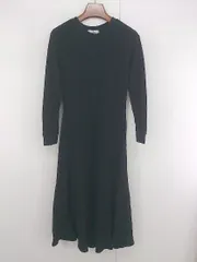 ◇ Sonny Label サニーレーベル URBAN RESEARCH サーマル ワッフル 長袖 膝下丈 ワンピース サイズF ブラック レディース P  【1306120030248】