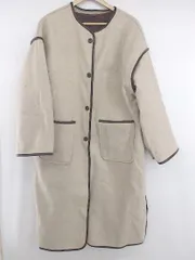 ◇ GRL グレイル ライナー付き パイピング フェイクレザー 長袖 コート サイズL ライトベージュ系 レディース P  【1306120030866】