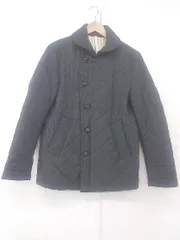 ◇ URBAN RESEARCH DOORS キルティング ウール混 長袖 コート サイズ38 ダークグレー系 メンズ P  【1306120031870】