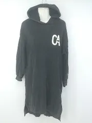 ◇ Ocean Pacific オーシャンパシフィック カジュアル 長袖 膝下丈 パーカー ワンピース サイズM ブラック系 レディース P  【1306120032334】