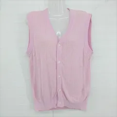 ◇ ◎ MASTERS ゴルフ ニット ベスト サイズM ピンク系 メンズ P 【1306140001549】