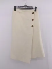 ◇ LA MARINE FRANCAISE マリン フランセーズ 膝下丈 フレア スカート サイズ1 ベージュ系 レディース P  【1306140001310】