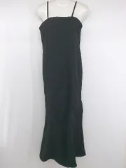 ◇ Aunt Marie's アントマリーズ シンプル キャミソール ロング ワンピース サイズMT ブラック レディース P  【1306140002188】