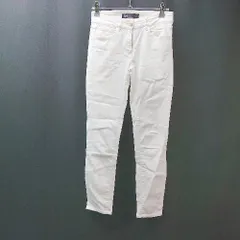 ◇ LEDOME ルドーム 細身 シンプル 無地 カジュアル コットン生地 スキニーパンツ サイズ24 ホワイト レディース E 【1306140003987】