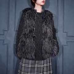 USA VINTAGE FAKE FUR DESIGN VEST/アメリカ古着フェイクファーデザインベスト