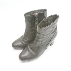 ■ ROPE' ロぺ ｼﾝﾌﾟﾙ カジュアル ハイヒール ショート ブーツ サイズ37 ブラウン レディース E  【1306140005837】