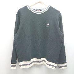 ◇ CONVERSE コンバース 刺繍ロゴ シンプル スウェット 長袖 トレーナー サイズL ブラック レディース E 【1306140005653】
