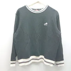 ◇ CONVERSE コンバース 刺繍ロゴ シンプル スウェット 長袖 トレーナー サイズL ブラック レディース E  【1306140005653】