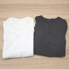 ◇ 《 UNIQLO ユニクロ まとめ売り2点セット サイズL 柔らかい素材 シンプル トップス メンズ 》 E  【1306140010282】