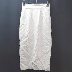 ◇ UNITEDARROWS ユナイテッドアローズ 無地 スリット ロング丈 タイト スカート サイズ34 ホワイト レディース E  【1306140013658】
