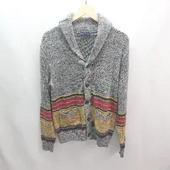 ◇ GAP ギャップ リブ袖 フロントボタン 秋冬コーデ ニット 長袖 カーディガン サイズM グレー系 メンズ E  【1306140014297】