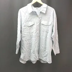 ◇ CIAOPANIC TYPY ステッチデザイン 胸ポケット カジュアル 長袖 シャツ サイズONE ライトブルー レディース E 【1306140014198】