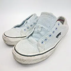◇ VANS ヴァンズ OLD SKOOL スケートボード 刺繍 ローカット スニーカー シューズ サイズ23.5 ライトブルー レディース E  【1306140015294】