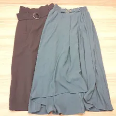 ◇ 《 MAJESTIC LEGOＮ まとめ売り2点セット サイズＭ オフィスカジュアルゴム スリット スカート レディース 》 E  【1306140017427】