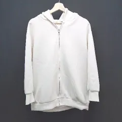 ◇ Earth music&ecology フーディー オーバーサイズ ファスナー 春秋 長袖 パーカー サイズF アイボリー レディース E 【1306140017328】