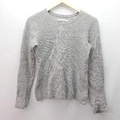 ◇ MIRROR OF Shinzone Uネック ケーブル 起毛 シンプル オシャレ 秋冬物 長袖 ニット サイズF グレー系 レディース E 【1306140018103】