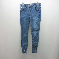 ◇ Classical Elf ダメージ フリンジ ストレッチ スキニージーンズ サイズ28 インディゴブルー レディース E  【1306140017960】