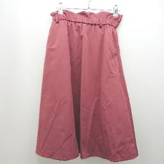 ◇ PROPORTION BODY DRESSING バックファスナー ウエストゴム ひざ丈 フレア スカート サイズ3 レッド系 レディース E  【1306140018875】