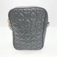 ◇ one after another NICE CLAU キルティング チェーン 可愛い 縦長 ショルダーバック ブラック レディース E  【1306140018707】