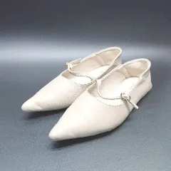 ◇ alala アララ フラット ストラップあり クッション性あり ポインテッドトゥ パンプス サイズＭ ベージュ レディース E  【1306140018608】