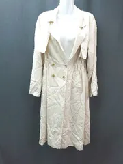 ◇ pageboy ページボーイ 生地薄手 綺麗め 大人カジュアル 長袖 トレンチコート サイズS ベージュ レディース E  【1306140020045】