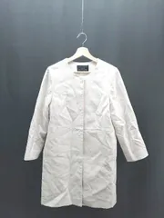 ◇ greenlabelrelaxing 無地 ノーカラー 前ボタン閉め 長袖 コート サイズ38 ピンク レディース E 【1306140019797】