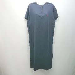 ◇ U.S.POLOASSN. ユーエスポロアッスン ブランドロゴ カジュアル ロング丈 ワンピース サイズF ネイビー レディース E 【1306140021127】