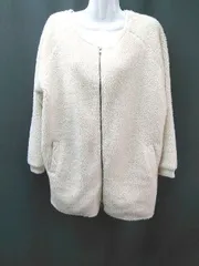 ◇ HEARTMARKET ハートマーケット ボア生地 ロング丈 冬物 長袖 ブルゾン サイズF ベージュ レディース E 【1306140020922】