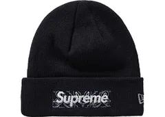 [シュプリーム] x New Era Box Logo Beanie Bandana FW19 ニューエラ ボックスロゴ ビーニー バンダナ柄 ニット帽 ニットキャップpo