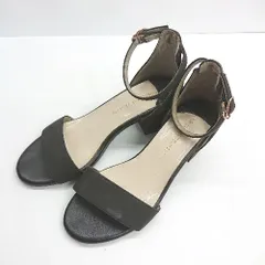 ◇ Oriental Traffic ストラップ ヒール シンプル 春夏物 オシャレ カワイイ サンダル サイズS ブラック系 レディース E  【1306140025736】