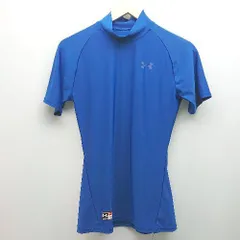 ◇ UNDER ARMOUR アンダーアーマー スポーティー ストレッチ生地 シンプル 半袖 カットソー サイズXL ブルー メンズ E 【1306140026498】