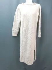 ◇ BEAMS LIGHTS シンプル ニットワンピ ハイネック 長袖 ロング ワンピース サイズ38 ブラウン レディース E  【1306140026290】