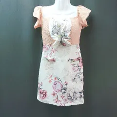 ◇ DAZZY デイジー 花柄 オフショルダー ガーリー - ミニ ワンピース サイズS ピンク レディース E  【1306140026146】