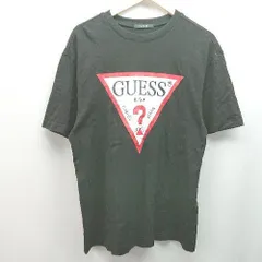 ◇ GUESS ゲス シンプル 前面プリント カジュアル ベーシック 夏物 半袖 Tシャツ サイズONE ブラック メンズ E  【1306140028263】
