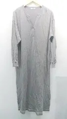 ◇ FORK&SPOON プルオーバー Vネック シンプル ゆったり 長袖 ロング ワンピース サイズOne ブルー系 レディース E  【1306140029505】