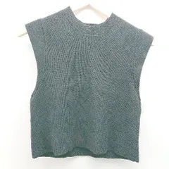 ◇ AMERI アメリ クルーネック シンプル ニット 大人 ベスト サイズF ブラック レディース E  【1306140030136】