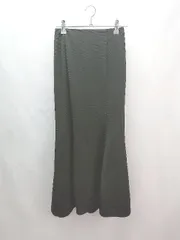 ◇ natural couture サイドファスナー ウエストゴム シンプル ロング フレア スカート サイズFree ブラック レディース E  【1306140029901】