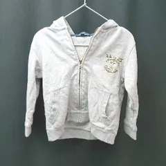 ◇ POLO RALPH LAUREN キッズ 子供服 胸プリント カジュアル 長袖 パーカー サイズ100 ライトグレー メンズ/レディース E  【1306140031317】