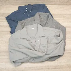 ◇ 《 GU ジーユー まとめ3点売り サイズ混合 オーバーサイズ 大人っぽい シャツ メンズ 》 E  【1306140032642】のサムネイル