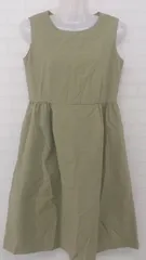 ◇ BEAMS HEART シンプル ノーカラー ノースリーブ 膝丈 フレア ワンピース サイズ0 カーキ レディース P  【1306160001598】